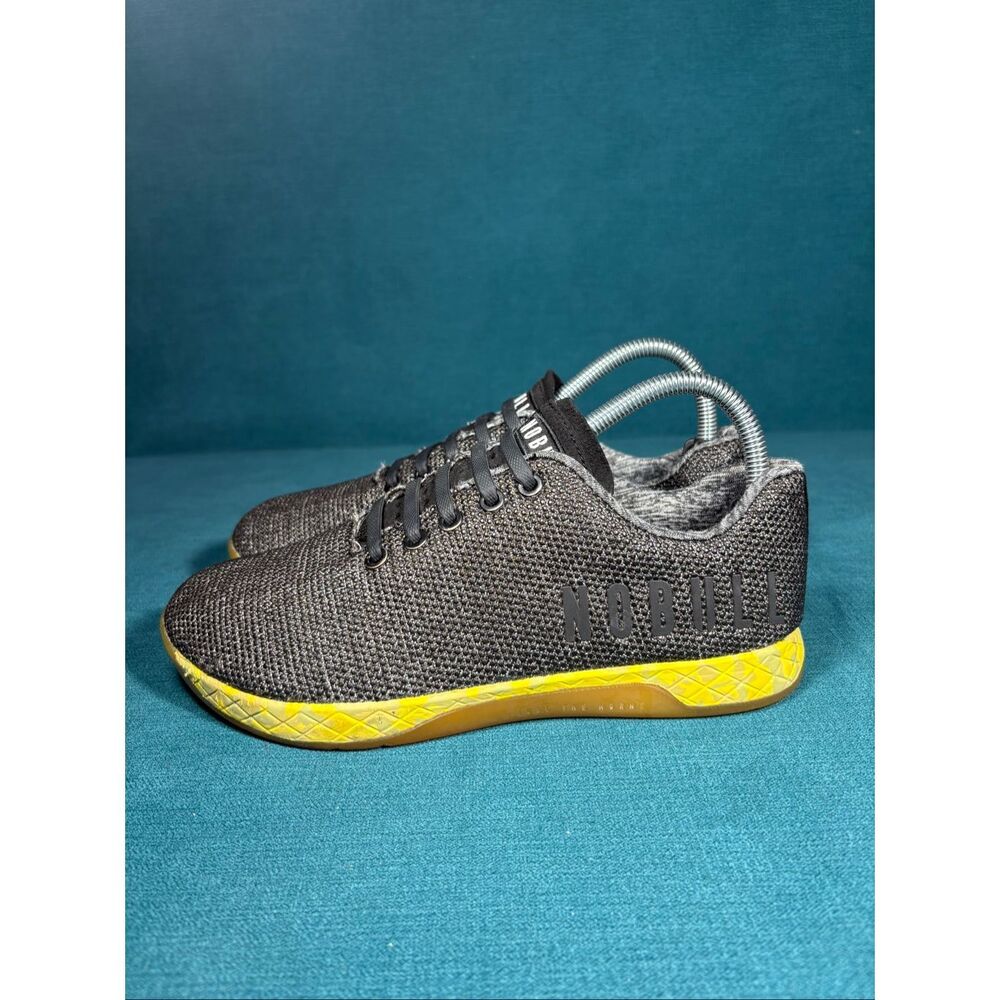 NOBULL Trainer Cross Training Shoes Black Yellow Gum Sole Women’s US 8 UK 5.5